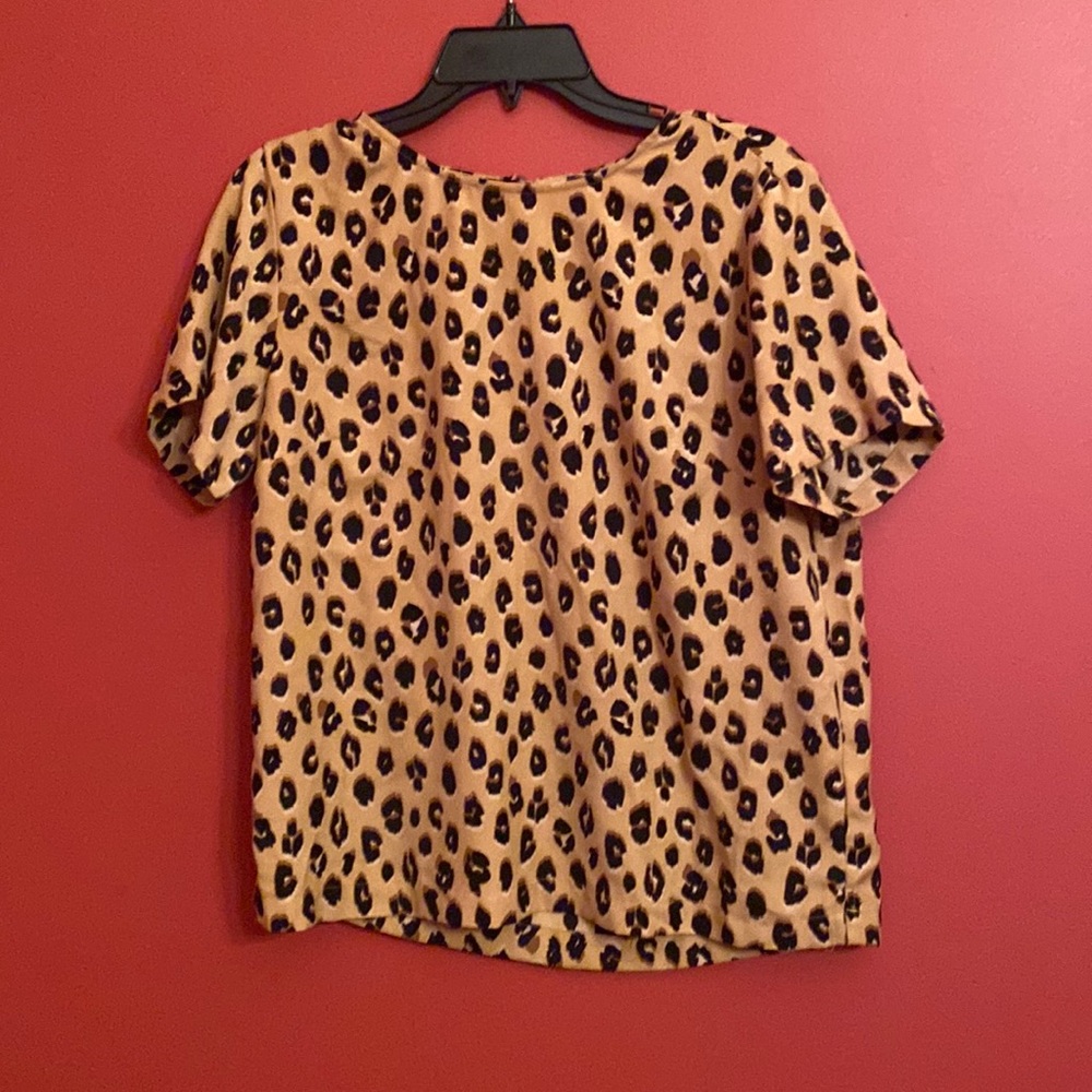 Leopard Print Short Sleeve Shirt